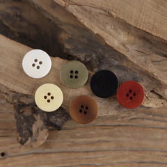 Four-eyes flat khaki red brown fruit buttons green coffee brown suit open jacket overcoat buttons