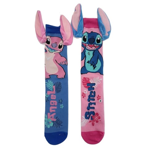Bestselling cross-border Disney Stitch cartoon socks—trendy Amazon influencer-style socks, popular and stylish socks available for wholesale.