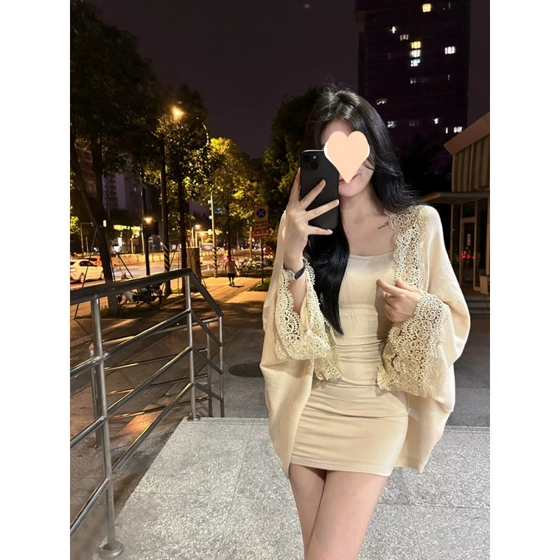 Женское платье на тонких бретельках Pure Desire во французском стиле, новый весенний облегающий комплект из двух предметов с короткой юбкой.