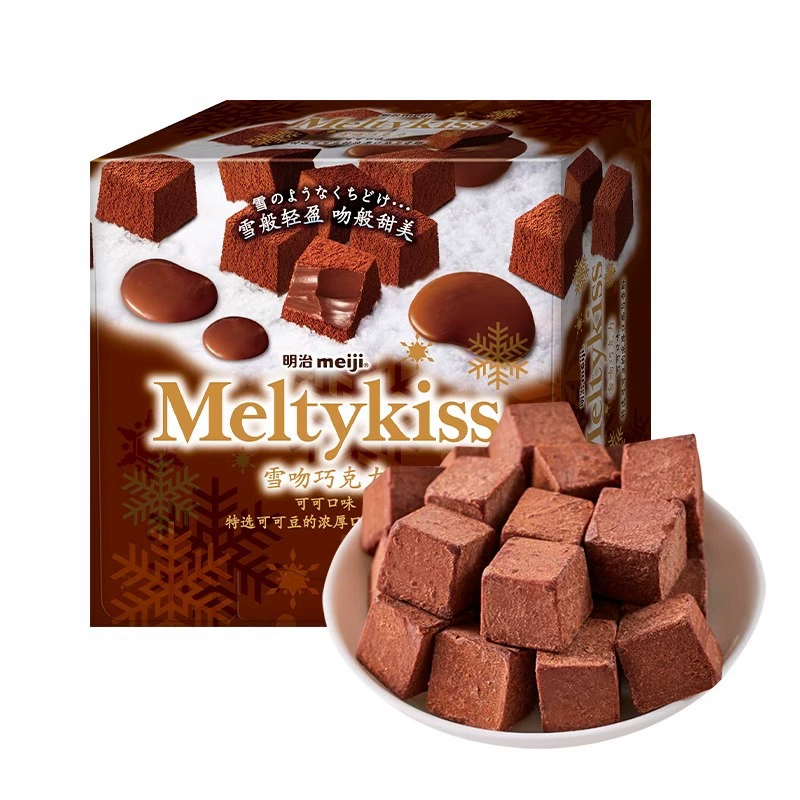 Шоколадный снек Meiji Meltykiss зимнее лимитированное издание, клубника и ассорти, чистое какао-масло