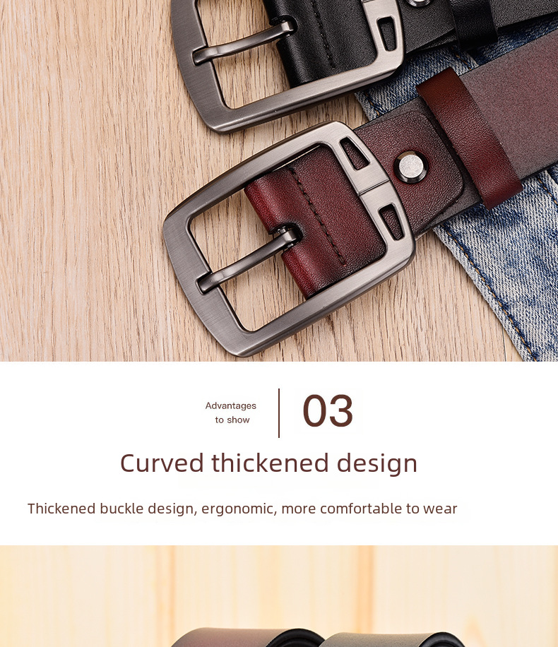 Produttori popolari all'ingrosso cintura da uomo in pelle di vacchetta con fibbia ad ardiglione a due strati cintura da uomo retrò versatile da lavoro_voghion.com