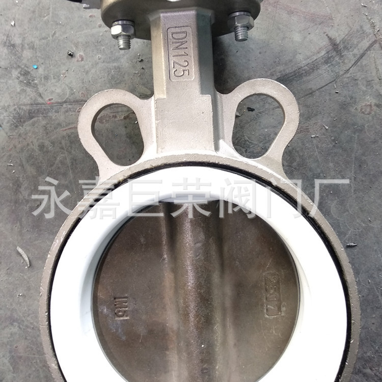 调节用手柄蝶阀四佛胶套不锈钢板D71F-16P厂家供应对夹蝶阀