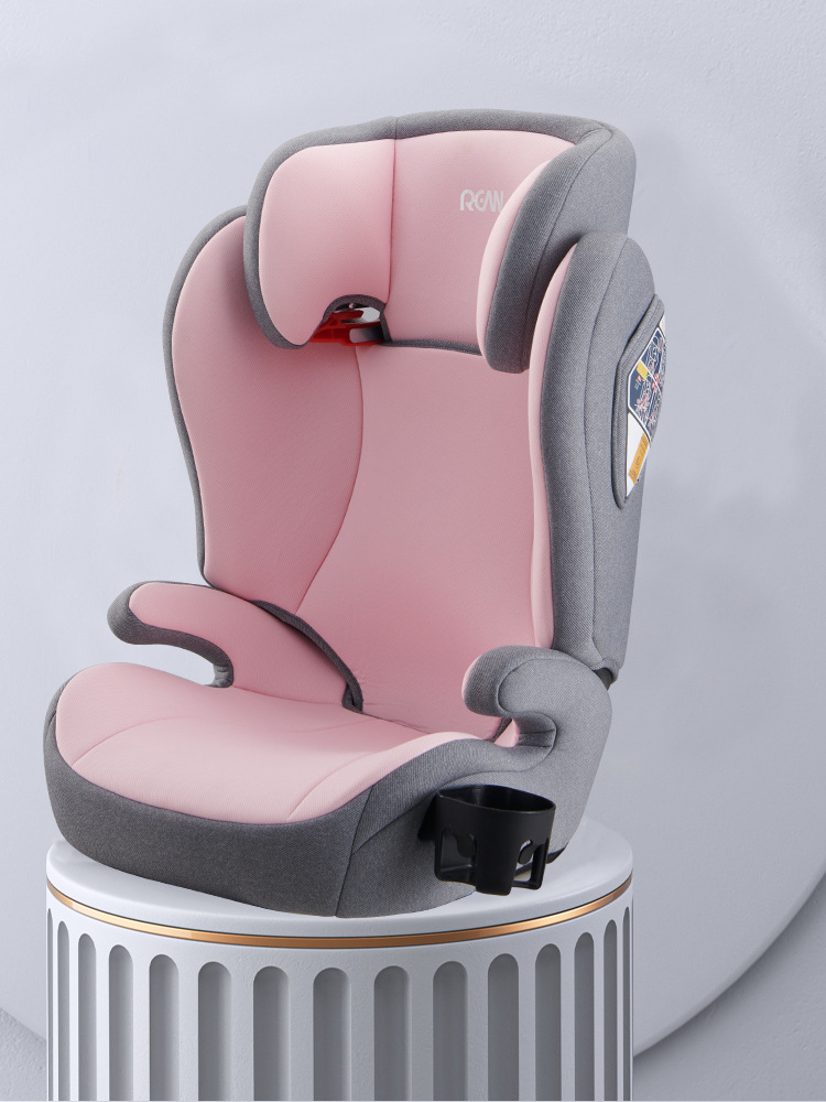 3~12 Years Old Adjustable High Back Booster Pad Foldableable Eco+Ccc Certified Water Cup Holder Safety Seat