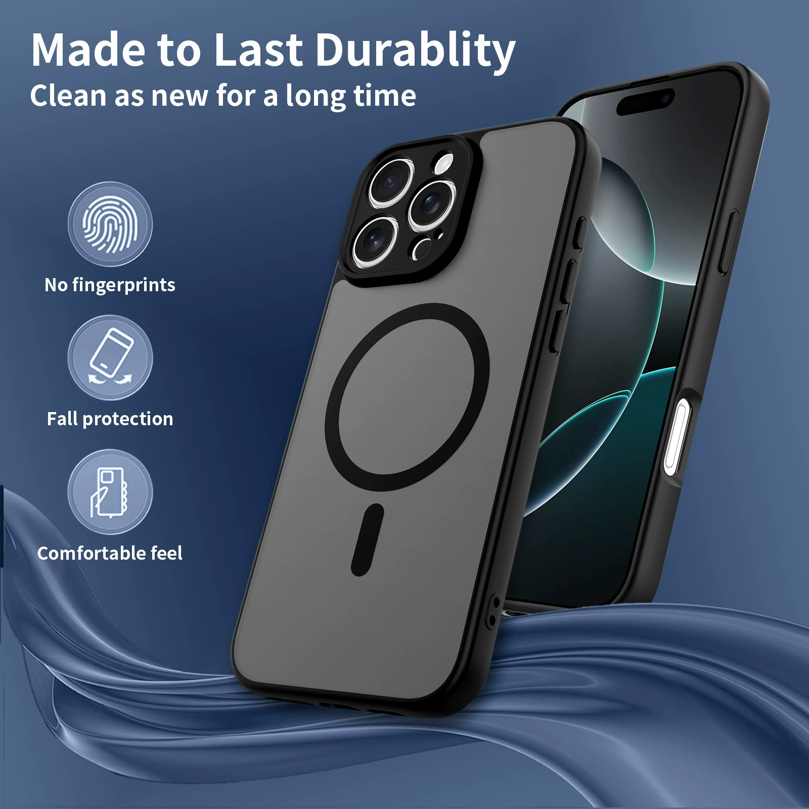 Apple, совместимый чехол для телефона, матовый iPhone 15, защитный футляр, iphone, 15promax, защита от падений