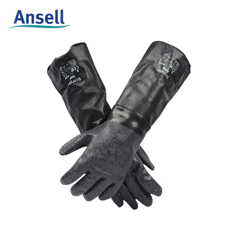 Ansell安思尔 19-024/19-026氯丁橡胶防化手套耐高温双层隔热衬里