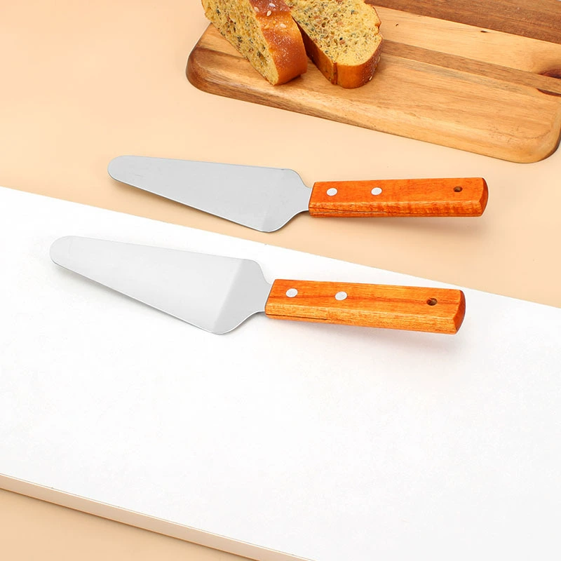 В наличии деревянная ручка шпатель для пиццы из нержавеющей стали шпатель для пиццы треугольный шпатель для жарки лопатка для переноса торта шпатель для сыра Инструменты для выпечки