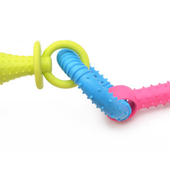 Pet Dog Toys Chew Ring Training Toy TPR Colored Nipple Ring Sound Pet Supplies Batch