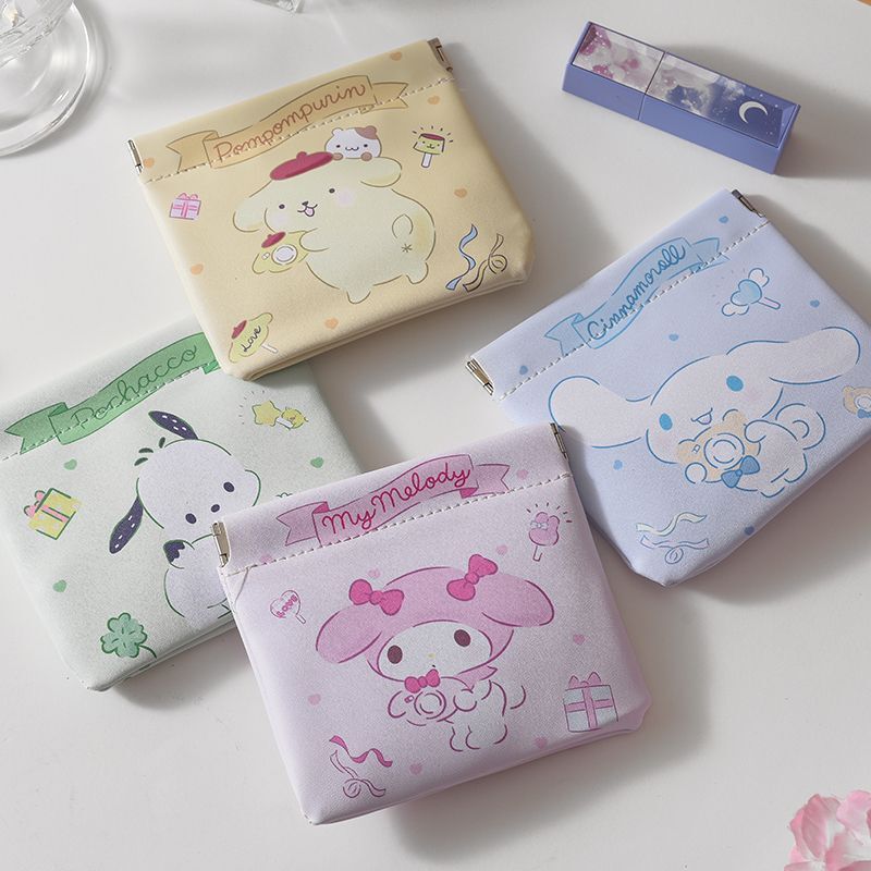 Automatic Closing Multifunctional Storage Bag for Lipstick, Cosmetics, Mini Portable Bag, Change, Earphones, Data Cables