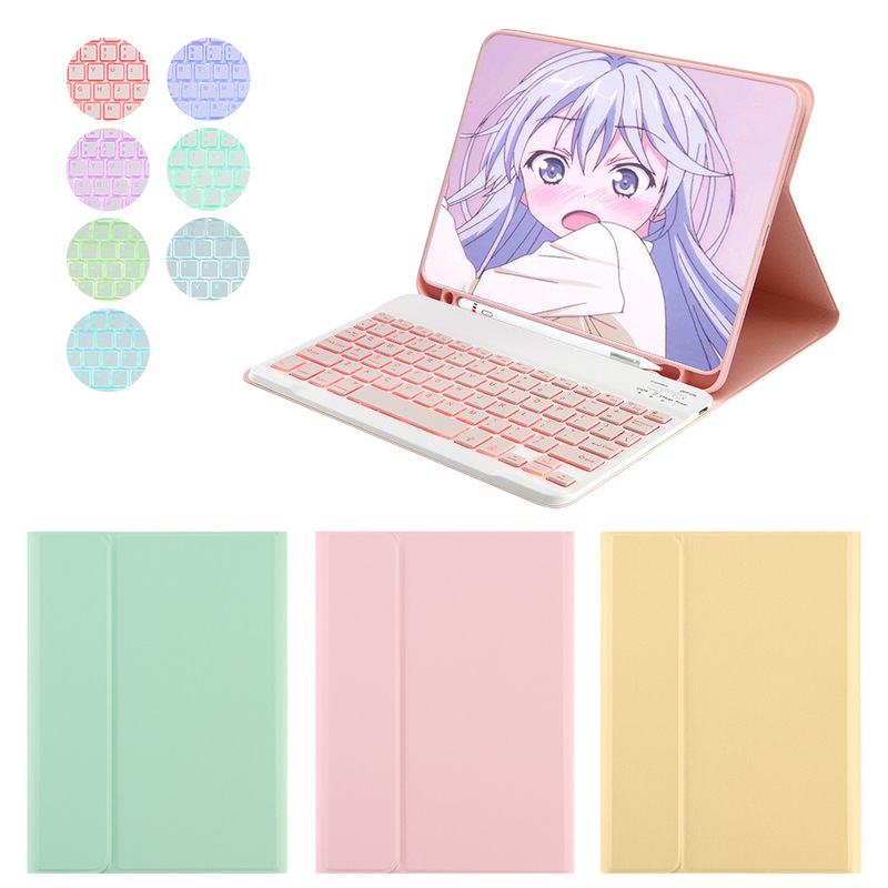 Suitable for iPad 10Th Generation Backlit Bluetooth Keyboard Protective Cover Pro11 Air5 Mini6 10.2 Tablet Leather Case