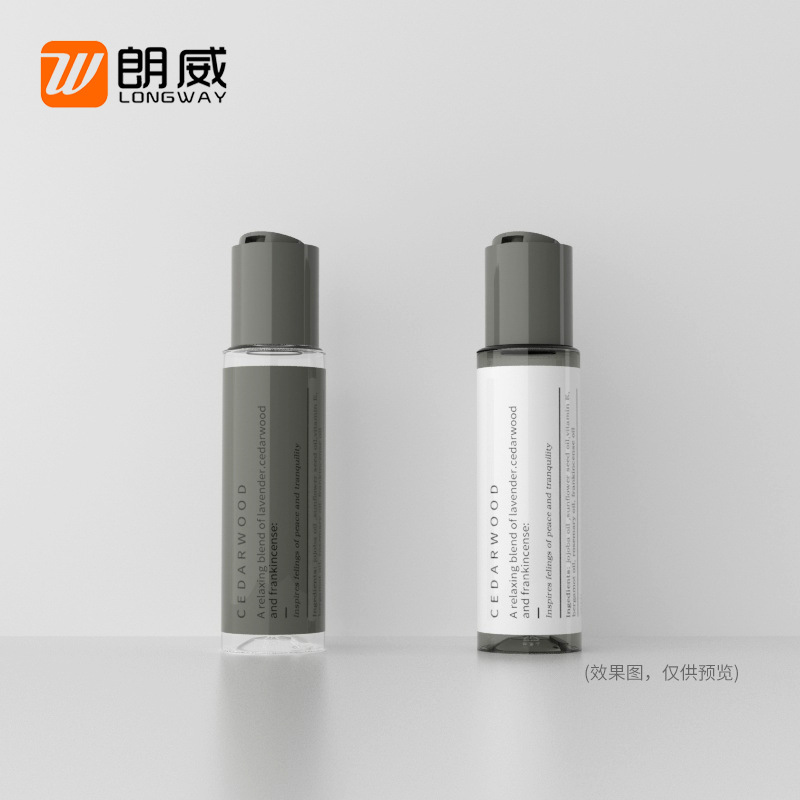 30ml botella cosmética de viaje de hombro plano qianqiu botella de cubierta portátil botella de loción prensa sub-botella de plástico