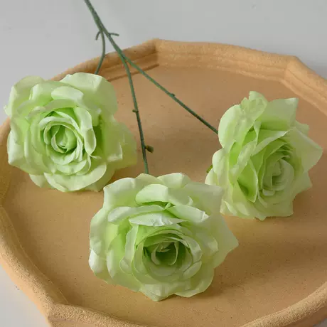 3 head diamond rose light green