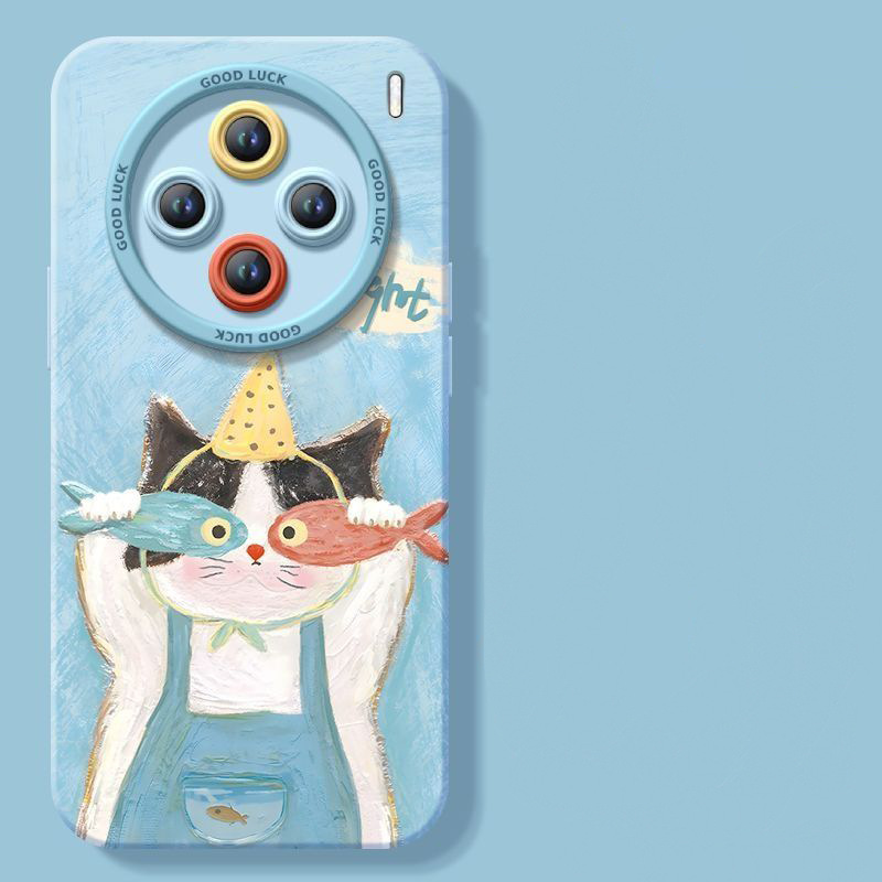 Cat fish for vivox200pro phone shell s20/19/18 new x100/90/80/70 cartoon
