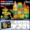 Lightweight dinosaur, magnetic castle, English, three-in-one, 719G