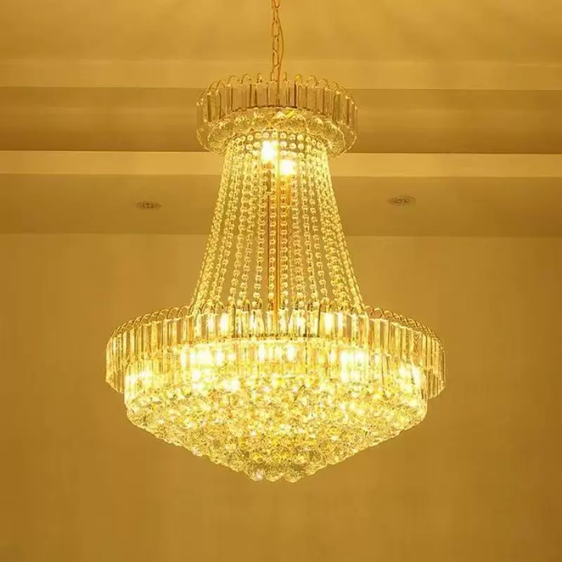 现代金色水晶客厅吊灯厂家设计轻奢家用卧室灯分销走廊包厢餐厅灯