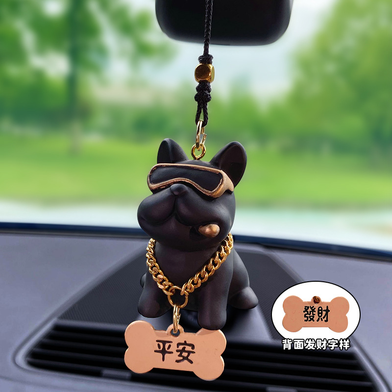 Оригинальная вешалка для автомобиля Chao Cool Bulldog - черная