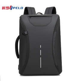 新款跨境美版个性一体式双肩背包时尚商务电脑背包大容量旅行包