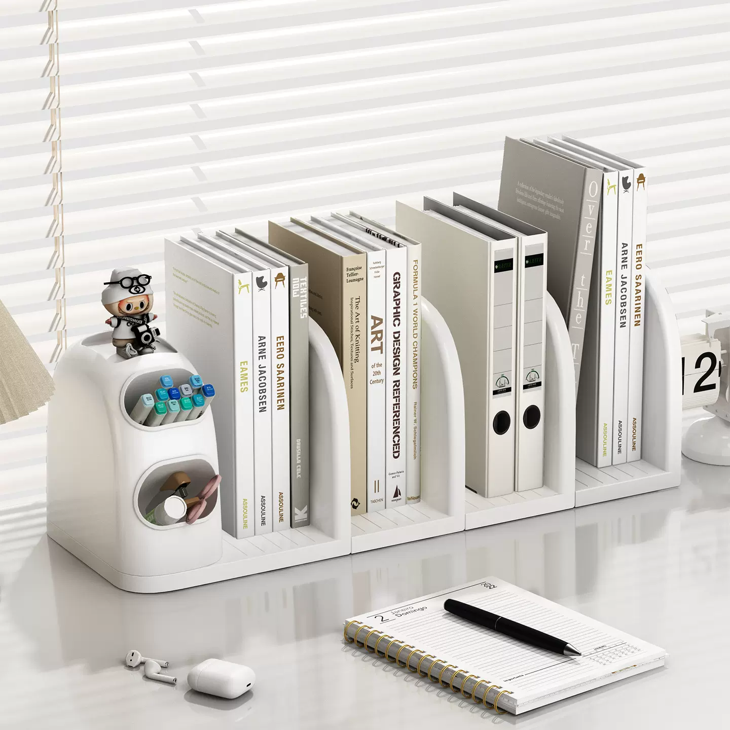 ins风桌面学生置物多功能书桌化妆整理纳宿舍文具书本收纳置物架