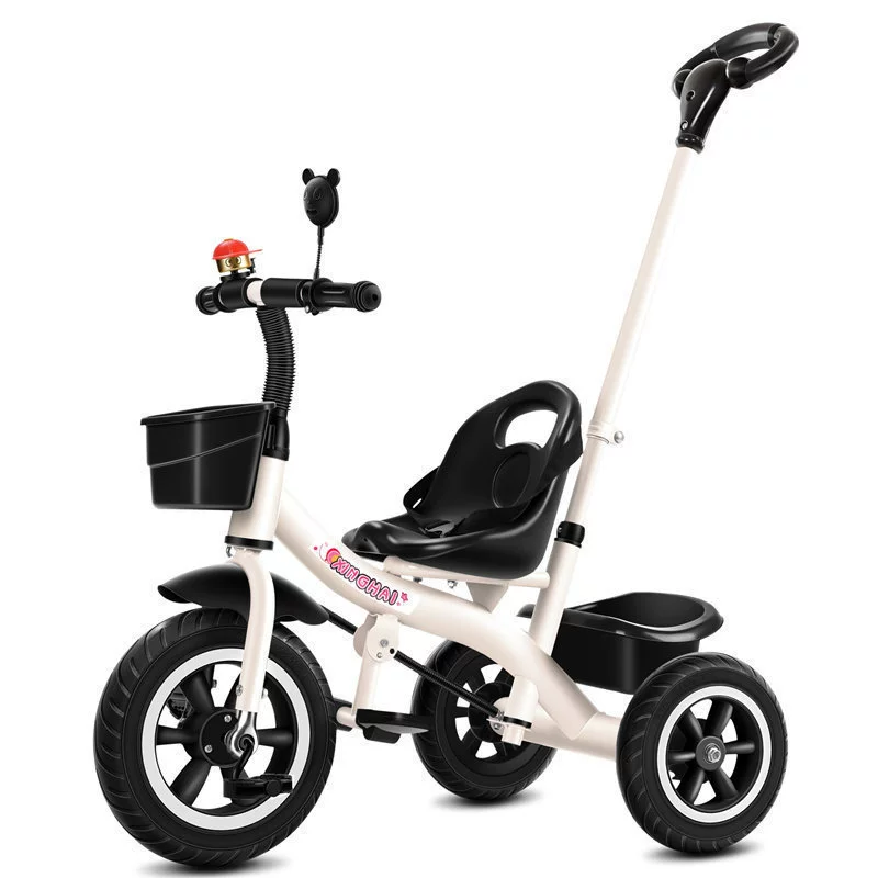 Детский трехколесный велосипед, большой пластиковый ходунок-коляска, педалируемый, возраст 1–3–2–6 лет