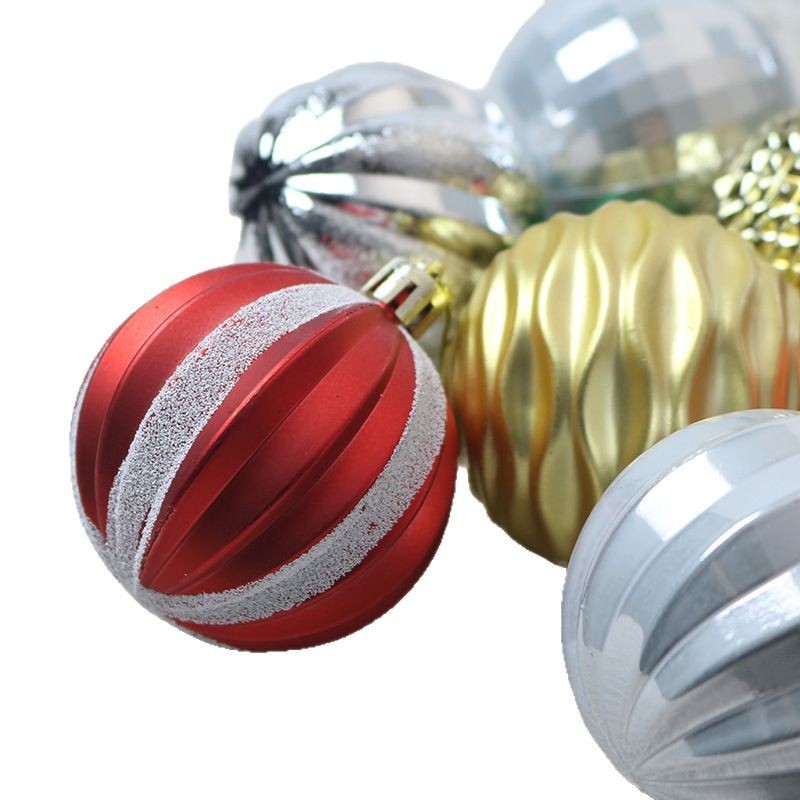 国境を越えた新しいクリスマスボールクリスマスツリーストラップ彩色ボール松の装飾品異形ボールクリスマス装飾アクセサリー|undefined