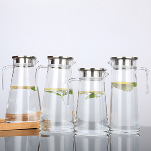Pc Acrylic Juice Pot Cold Water Kettle Bar KTV Restaurant Beverage Water Tea Pot Plastic Commercial High Temperature Resistant
