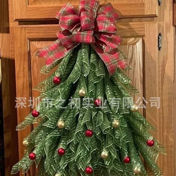 クリスマスツリーWreathシミュレーションクリスマスツリー手作り花輪クリスマスドアのショーウインドー装飾道具|undefined