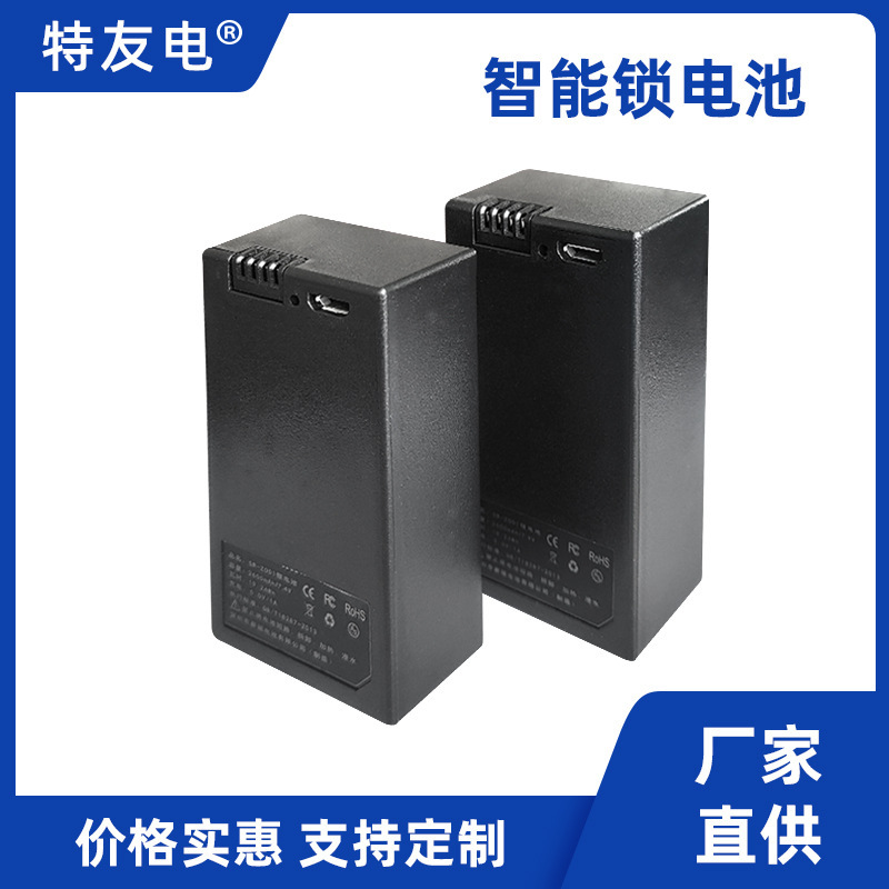 Factory direct 7.4V2600mAh fingerprint face password universal automatic rechargeable smart lock battery