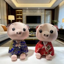 厂家批发和服猪创意玩具猪公仔超萌生日礼物 可爱布娃娃和服小猪