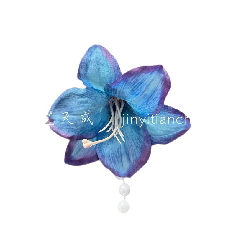 3D打印萱草百合花朵仿真花手工diy鞋花发夹装饰百合花朵批发家居|undefined