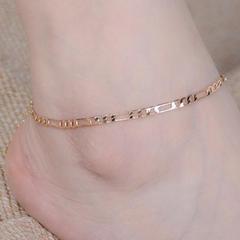 European and American Fashion Minimalist Versatile Metal Chain Lady Ankle Bracelet Ankle Accessory Bare Chain Jewelry