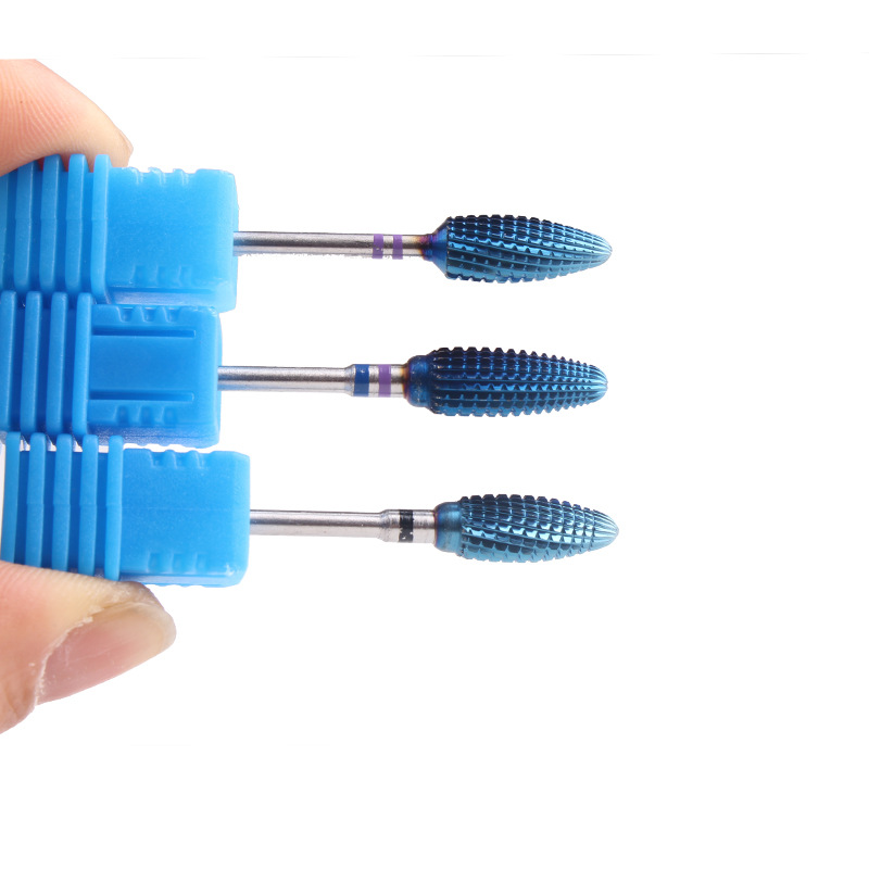 Transfronterizos para la pintura de uñas de acero de tungsteno azulizado, molienda de maíz de acero de tungsteno, molienda eléctrica, broca de desmontaje de uñas