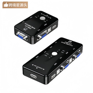 KVM Switcher 2 Ports 4 Ports Manual VGA Two in One Out Switcher USB with Keyboard Mouse Switch 4 in 1