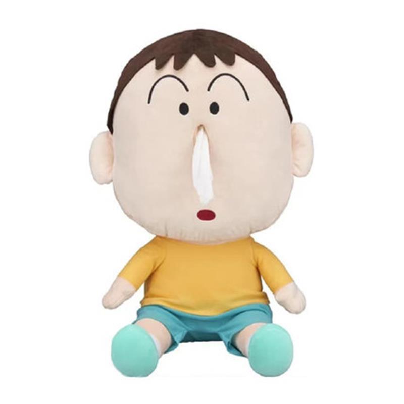 (2개) 국경 간 새로운 크레용 신인 시리즈 딕 티슈 박스 티슈 박스 플러시 장난감 인형 개별적으로 압축 가능