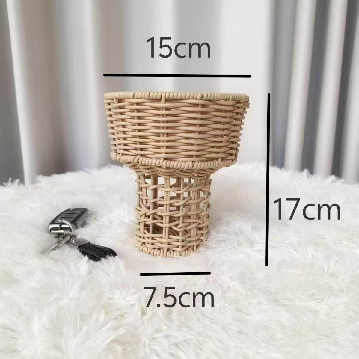 Cesta Tejida de Flores de Vid, Hecha a Mano y Decorativa para Fiestas y Arreglos Florales image 15