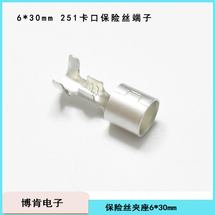 全包卡口黄铜镀锡玻璃管陶瓷管状6*30mm保险丝专用保险端子加厚