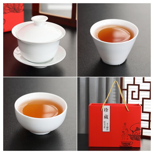 Ceramic Tea Set Gift Box Wholesale Home Use Gongfu Tea Cups Teapot Cover High-Temperature Proof Ready-to-Gift Gift Set