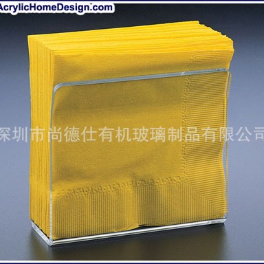 亚克力桌面纸巾收纳餐馆纸巾架支架高档透明有机玻璃架创意