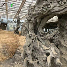 佛山厂家仿真水泥假树雕塑 自然朽木造型景观大门设计 玻璃钢树干