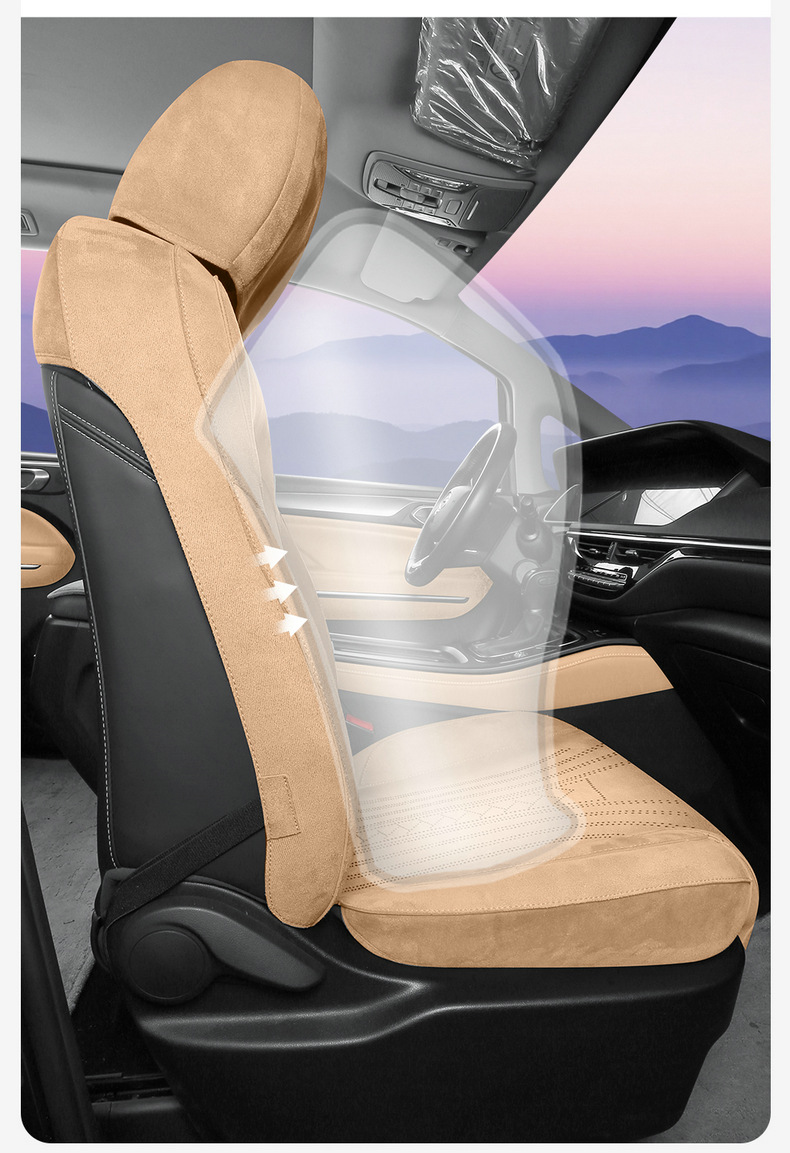 2025 New Suede Saddle Pad Perforated Breathable Car Seat Cushion for GAC Trumpchi M6