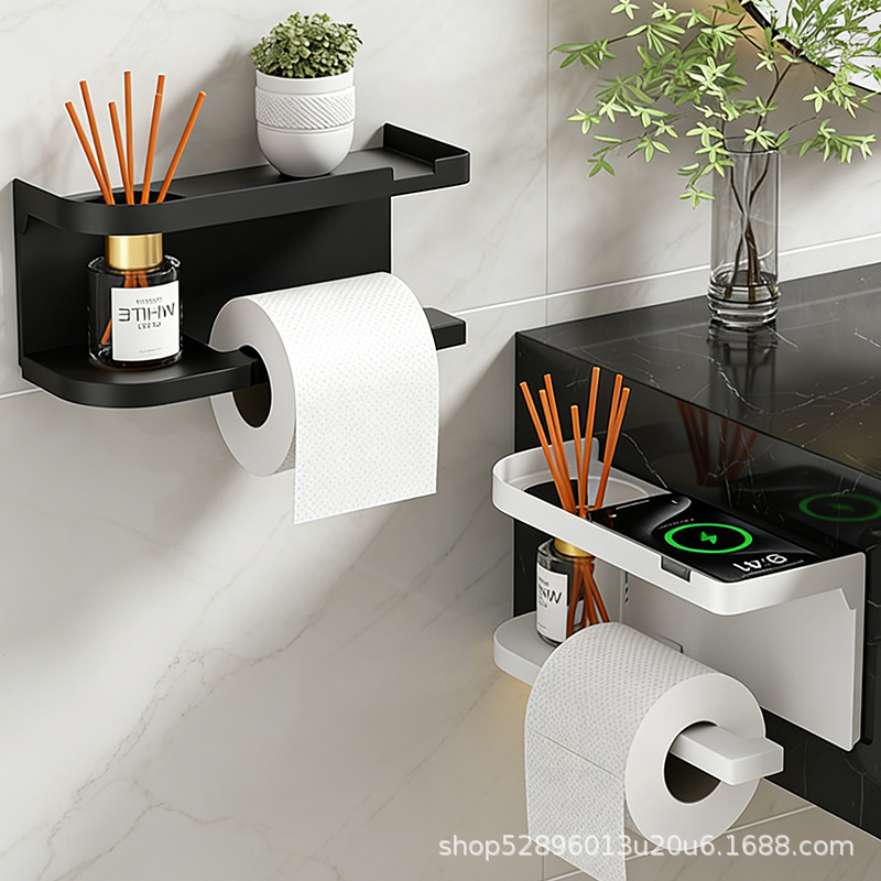 Cross-Border No-Drill Tissue Holder Bathroom Toilet Paper Holder Wall-Mounted Bathroom Tissue Rod Mobile Phone Paper Roll Holder Cross-Border No-Drill Tissue Holder Bathroom Toilet Paper Holder Wall-Mounted Bathroom Tissue Rod Mobile Phone Paper Roll Holder