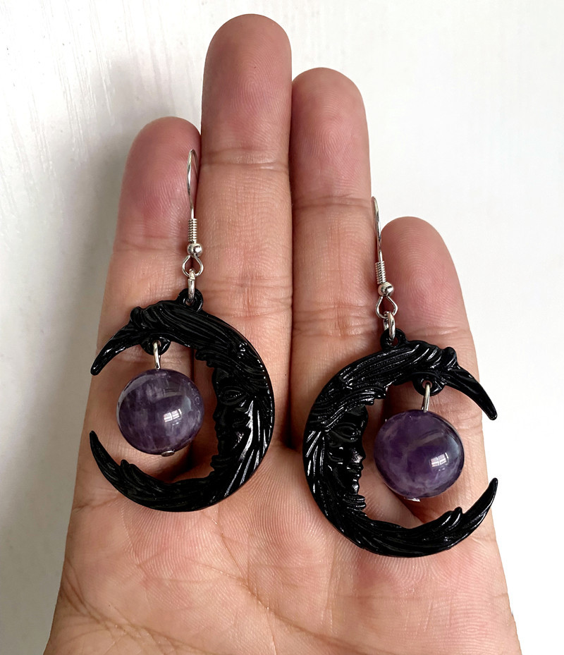 Moda Luna Metal Mujeres Pendientes De Gota 1 Par display picture 1