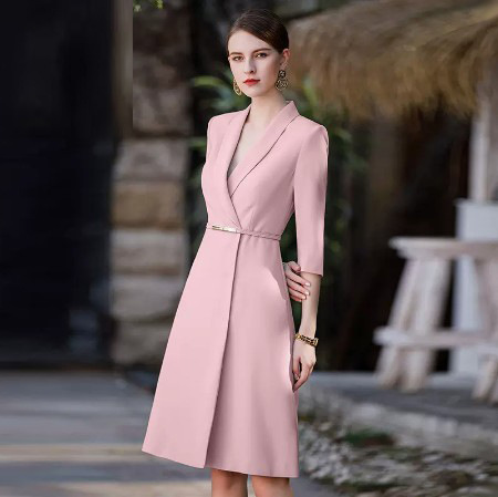 Pink-three-point sleeve