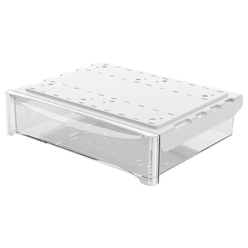 Under-table invisible drawer without punching large capacity hanging desktop drawer storage box with bar installation artifact