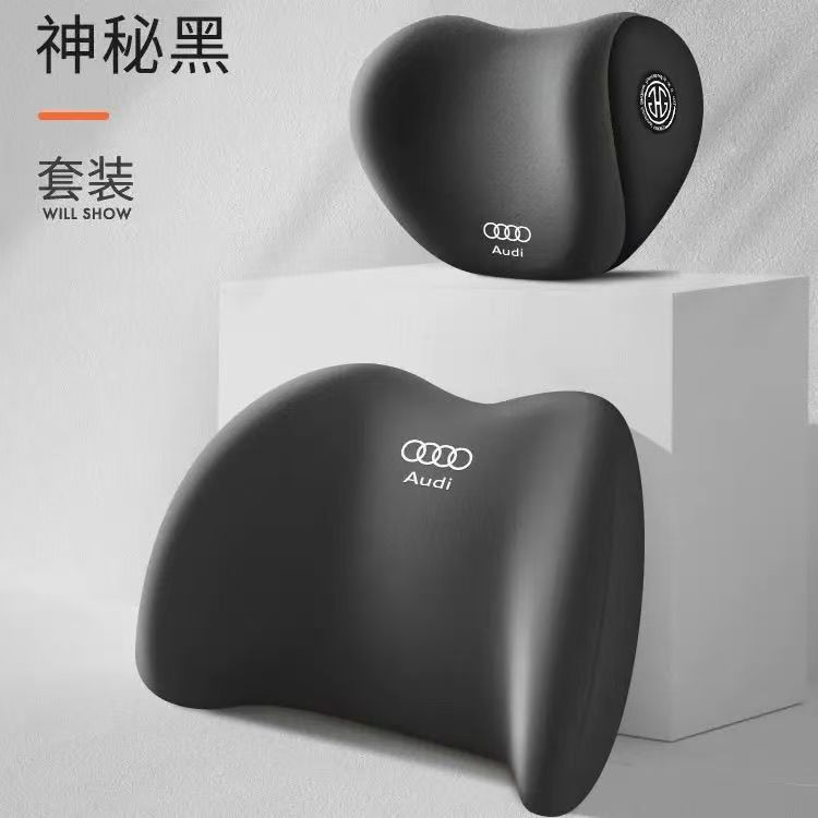 Suitable for Audi Car Headrest A6La4La3 Cushion Car Long-Term Driving Not Tired Comfortable Neck and Waist Support