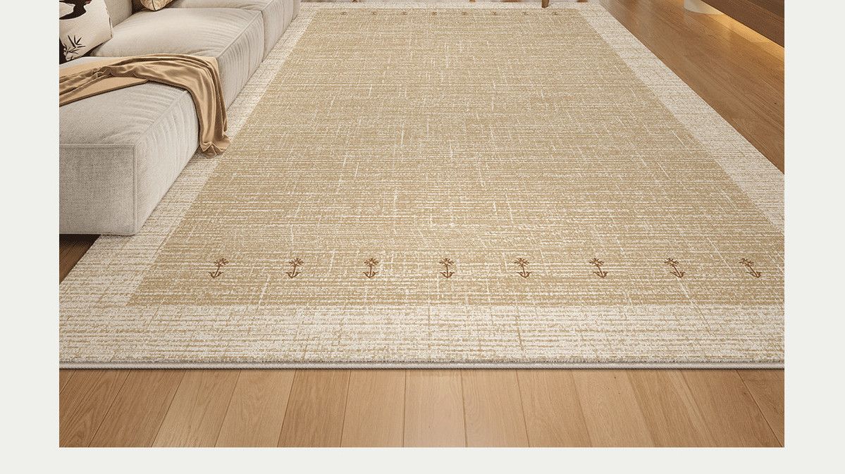Cream Carpet 2025 New Model Living Room Floor Mat, Washable, Wear-Resistant, Waterproof, High-End Modern Bedroom, Formaldehyde-Free, Non-Slip