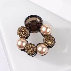 4cm 気質ハーフタイヘアバンドダイヤモンド小さなヘアクリップ後頭部プレートヘアクリップラウンドクリップライト高級工場直販