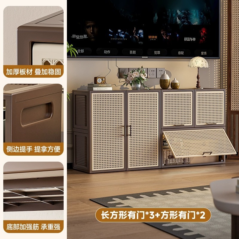 Younai 中世スタイルの収納キャビネット収納キャビネット折りたたみ大容量多層リビングルームホームスナック収納キャビネット|undefined