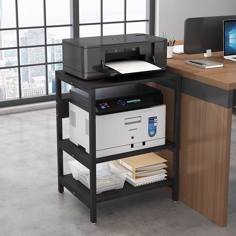 Printer Stand, Floor-Standing Office Multi-Layer Iron Organizer Cabinet, Workstation Computer Host Bracket, Simple and Modern