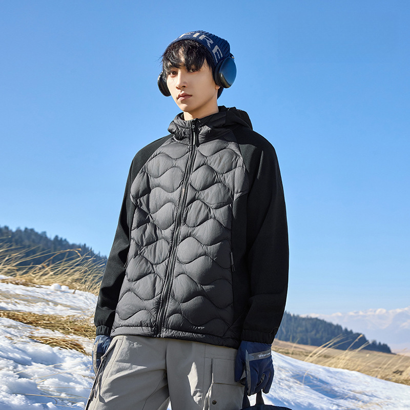 Outdoor Camping Style Double Lightweight down Jacket 2025 Winter New Short Hooded Jacket