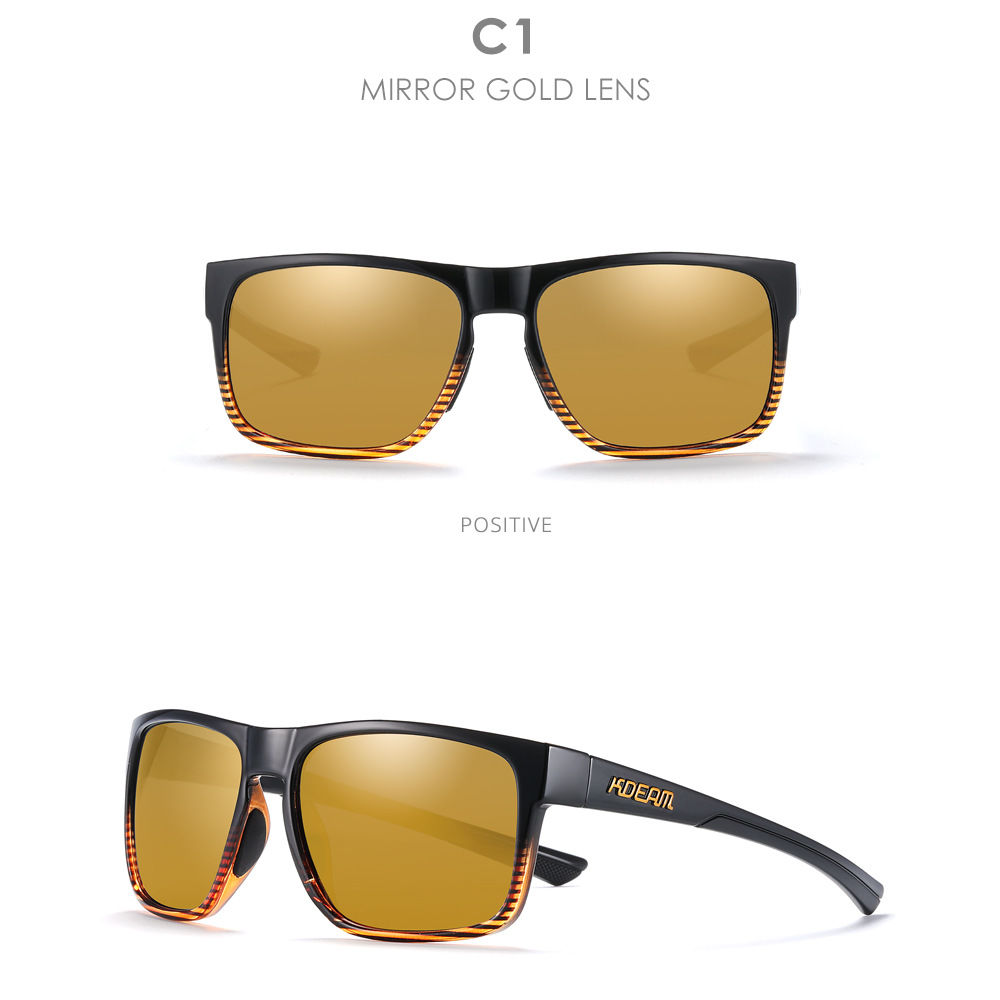 60g Weight Full Frame Glasses Structure Sunglasses Classification PC, UV400 Protection Lens Material Square Glasses Style Outdoor, Travel Occasion Solid Color Pattern Men's Gender Casual, Sports Style Casual Sports Solid Color PC UV400 Protection Square Full Frame Men's Sunglasses 5