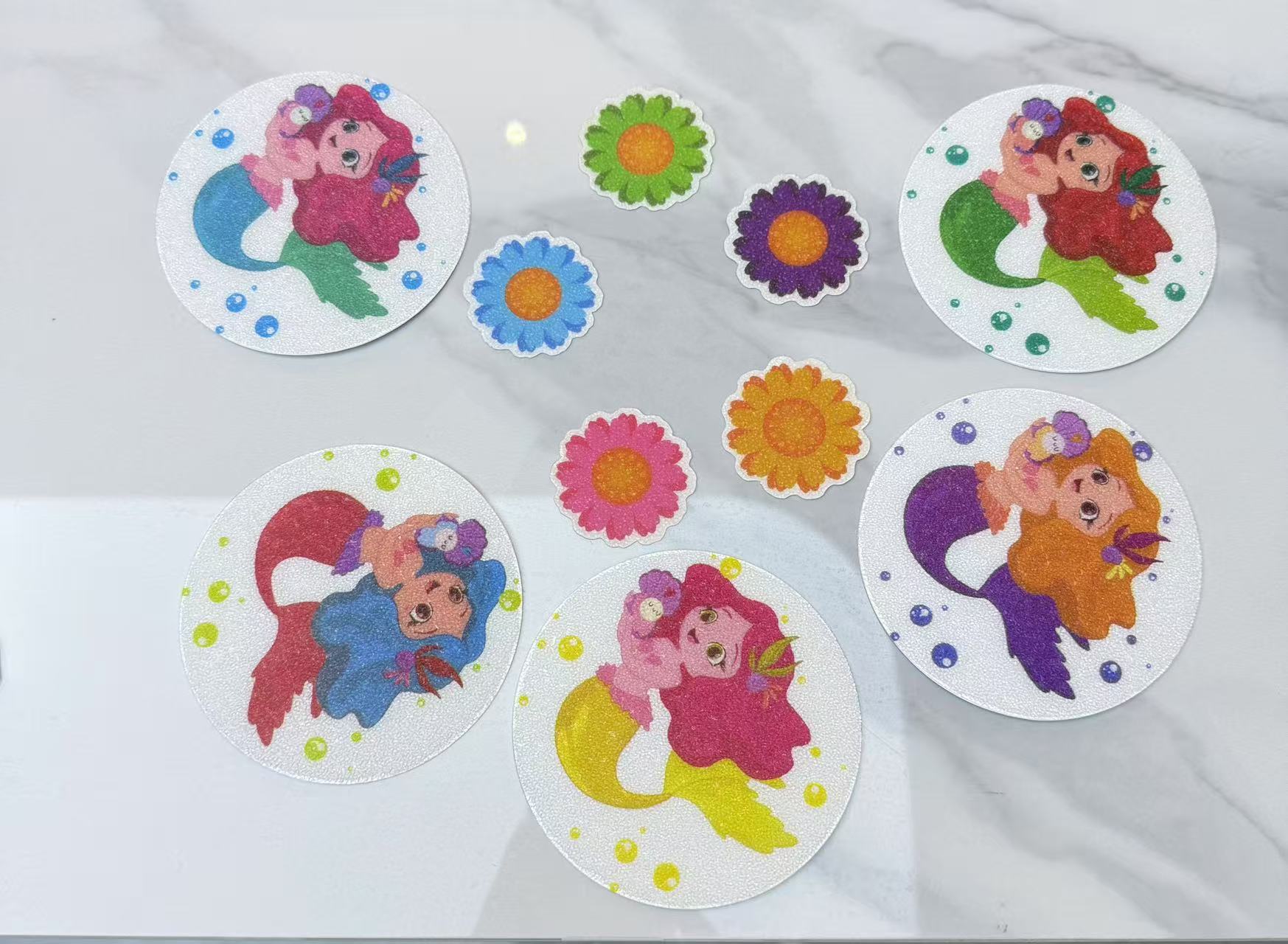 Baño de goma de dibujos animados PEVA pegatinas antideslizantes PU caucho impermeable bañera antideslizante pegatinas antideslizante cinta antideslizante arena pegatinas